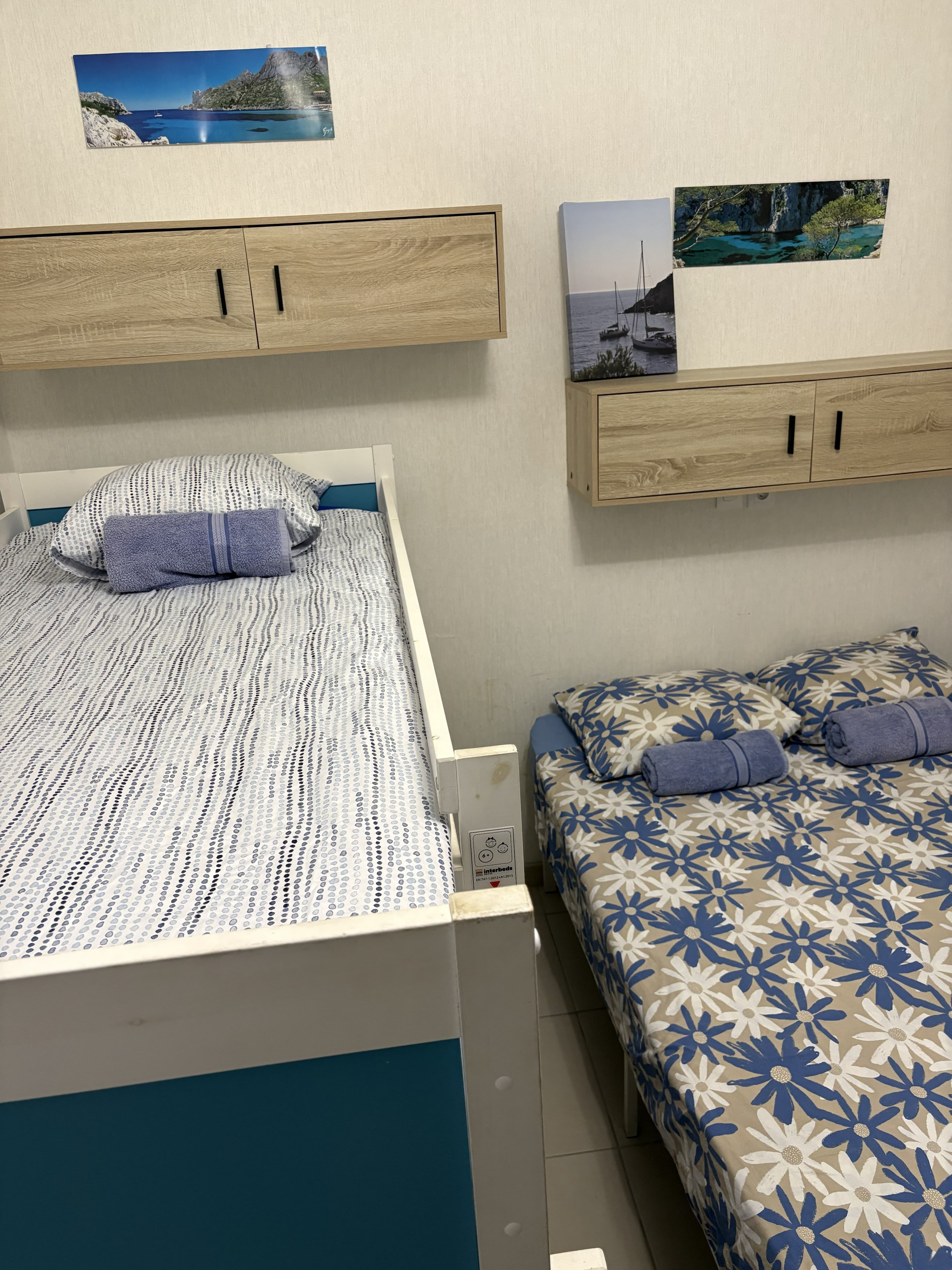 Chambre lit superposé et lit double